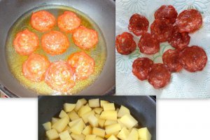 Fritatta cu chorizo si cartofi