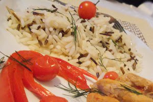 Pulpa de porc inabusita cu garnitura de orez salbatic