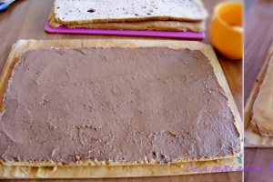 Prajitura cu nuca, caramel si ciocolata