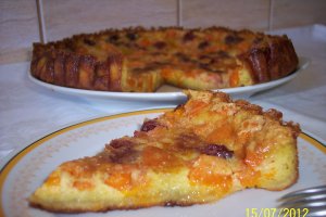 Clafoutis cu visine si caise