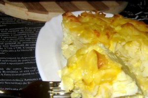 Budinca cu penne si telemea de oaie