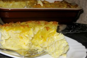 Budinca cu penne si telemea de oaie