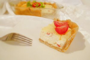 Tarta cu branza, ardei si schinduf