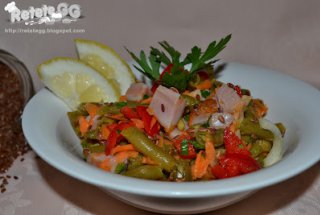 Salata de fasole verde cu pui