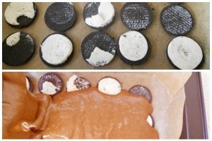 Oreo Brownies(Negresă cu biscuiţi Oreo)