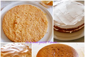 Tort cu frisca si caramel