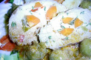 Cotlet de porc cu cimbrisor si varza de bruxelles