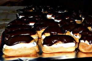 Eclere cu crema de vanilie