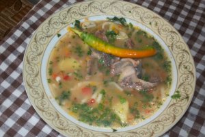 Ciorba de porumbei cu legume multe