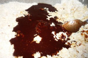 Prajitura cu ciocolata, branza dulce si portocale