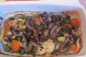 Calcan pe pat de legume