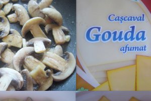Ciuperci gratinate cu cascaval afumat