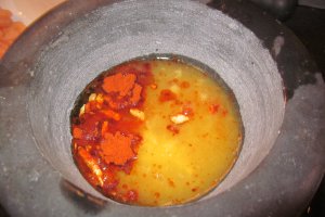 Creveti cu sos de portocale
