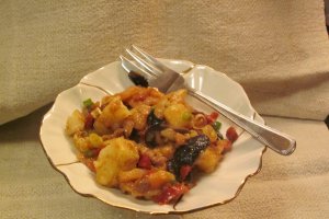 Salata de cartofi cu somon afumat