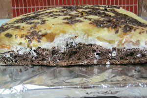 Prajitura cu crema de vanilie si fructe