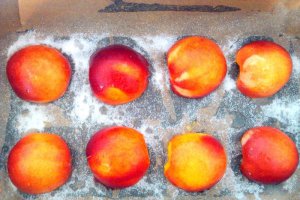 Negresa cu nectarine