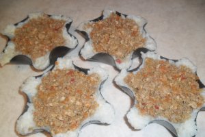 Budinca de orez cu amestec de carne tocata si legume