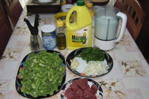 Supa de bob verde cu carne de vita si iaurt-"Foul akhdar bi laban"
