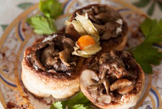 Vol-au-vents cu hribi sau Mont Blanc