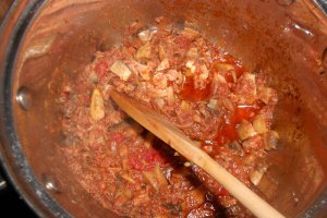 Spaghete cu ton si ciuperci