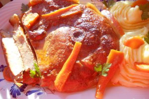 Friptură din  felie de pulpă de porc