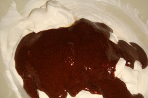 Prajitura bicolora cu fructe