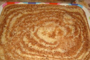 Prajitura bicolora cu fructe
