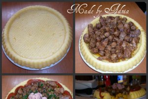 Tarta de mamaliga cu friptura de porc
