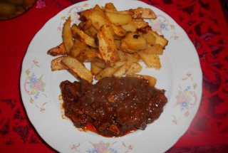 Friptura de vita in sos de vin