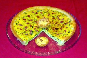 Quiche cu dovlecei si salam