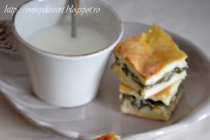 Placinta cu branza, praz si spanac