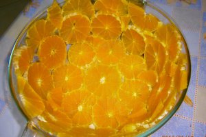 Tort cu frisca si portocale