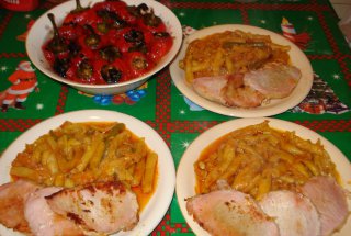 Fasolica fideluta cu muschiulet de porc afumat