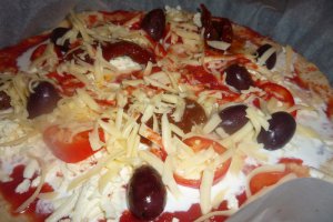 Pizza cu branza si usturoi