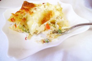 Lasagne cu paste,ciuperci si legume
