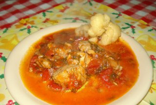Tocana de rosii cu marar si carne de porc