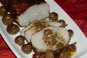 Cotlet de porc marinat cu mustar si ciuperci