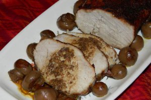 Cotlet de porc marinat cu mustar si ciuperci