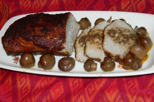 Cotlet de porc marinat cu mustar si ciuperci