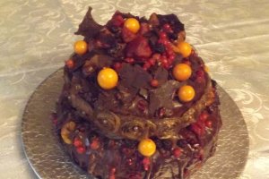 Tort de ciocolata cu fructe