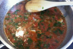 Creveti saganaki