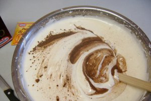 Chec de cacao si crema de iaurt cu cirese