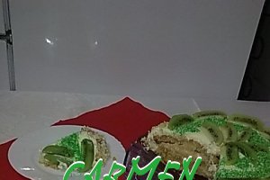 Tort cu crema de lamaie si  kiwi.