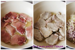 Pulpa de porc in sos de ceapa