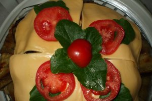 Coronita din vinete cu legume si soia la cuptor