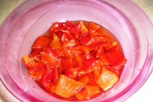 Salata de vinete cu ardei copti