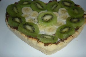 Tarta cu ciocolata, kiwi si banane by Tabita