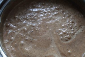 Tort de ciocolata, vanilie si fructe