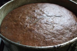 Tort de ciocolata, vanilie si fructe