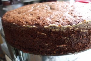 Tort de ciocolata, vanilie si fructe